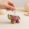 Felted Wool Elephant Keychain