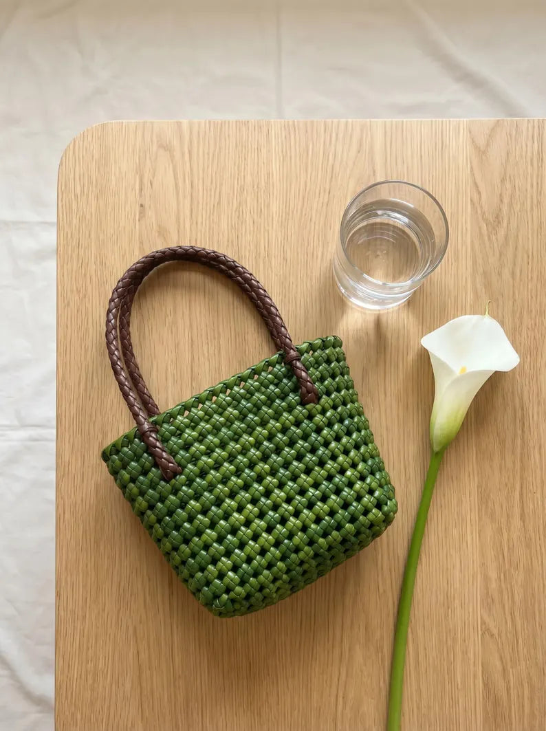 Handwoven Rattan Tote Bag