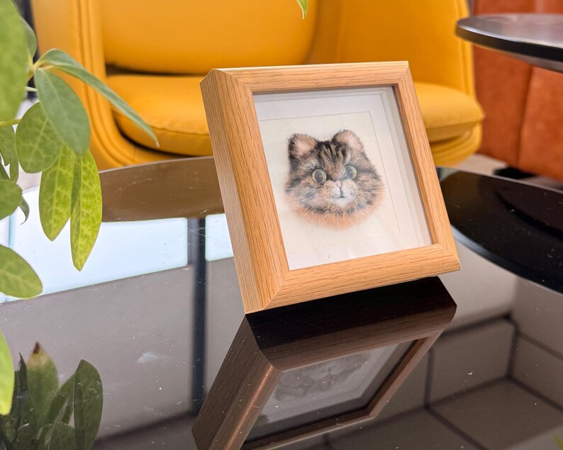 Personalized Needle Felt Pet Miniature | Framed 3D Art