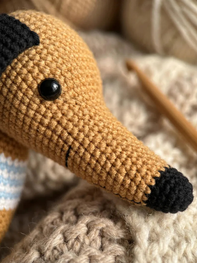 Beginner Dachshund Amigurumi Dog Craft Kit