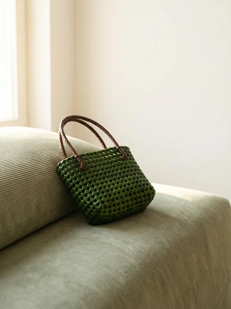 Handwoven Rattan Tote Bag