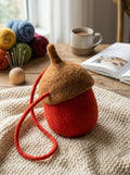 Hand Felted Acorn Crossbody Bag