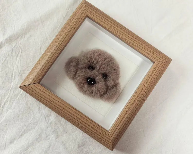 Personalized Needle Felt Pet Miniature | Framed 3D Art